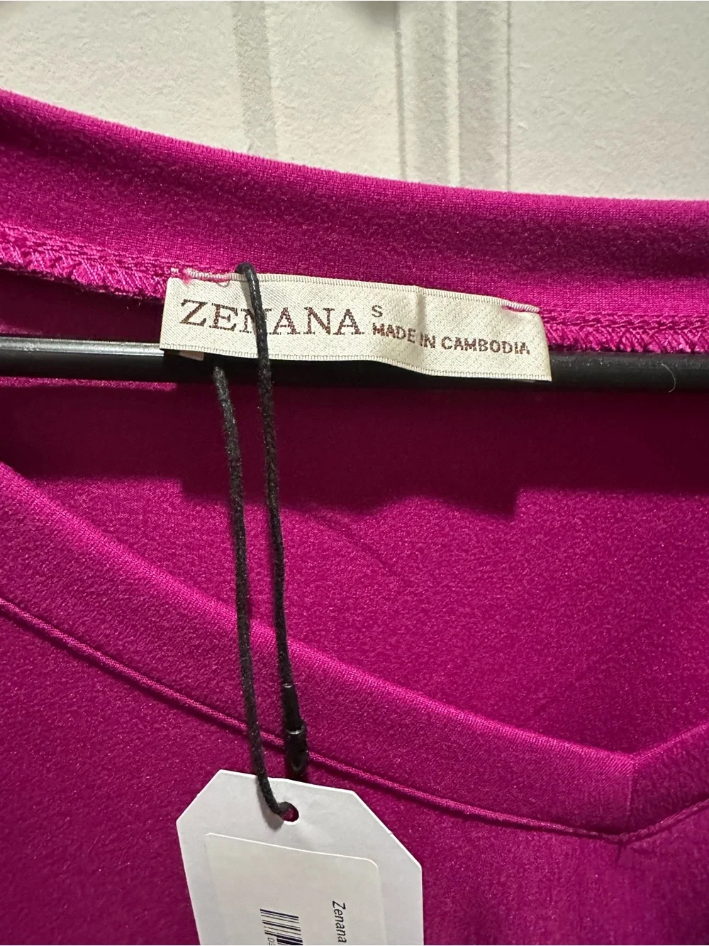 Zenana Outfitters V-Neck Short Sleeve Top and Lounge Shorts - Bright Fuchsia NWT
